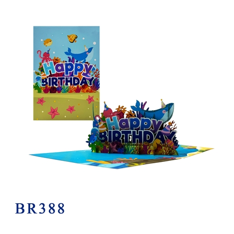 Happy Birthday Ocean Pop Up Card
