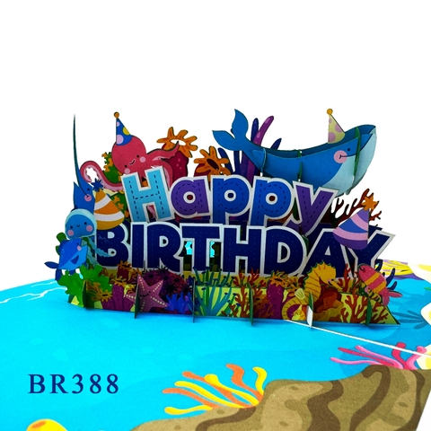 Happy Birthday Ocean Pop Up Card