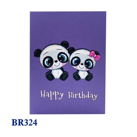 Happy Birthday Panda Pop Up Card