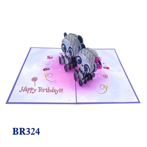 Happy Birthday Panda Pop Up Card