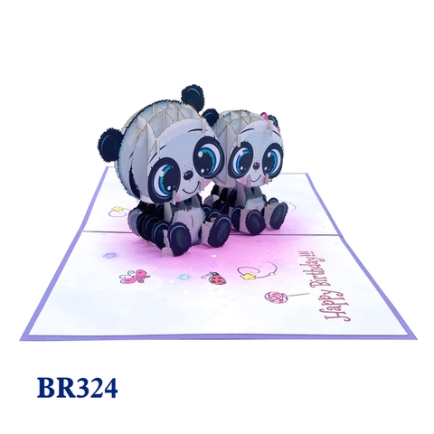 Happy Birthday Panda Pop Up Card