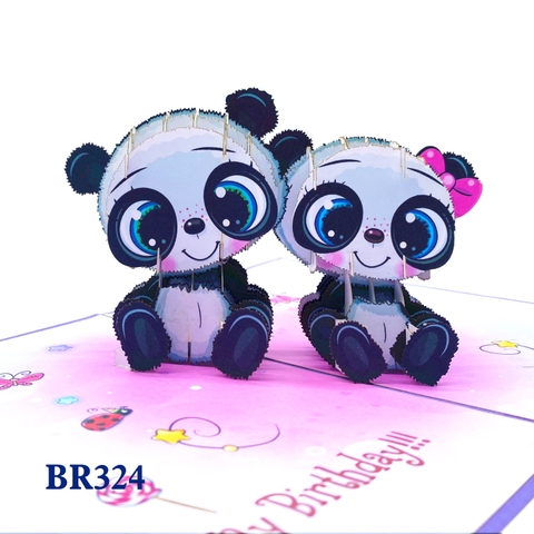 Happy Birthday Panda Pop Up Card