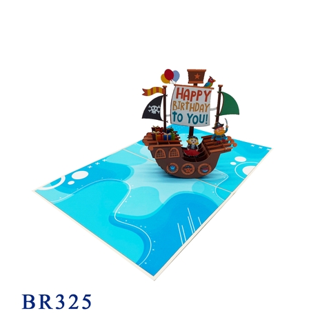 Happy Birthday Pirate Pop Up Card