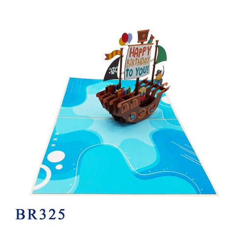 Happy Birthday Pirate Pop Up Card