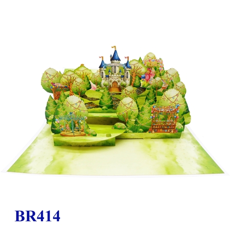 Happy Birthday Pop-Up Card – 3D Birthday Cake & Fairytale Castle