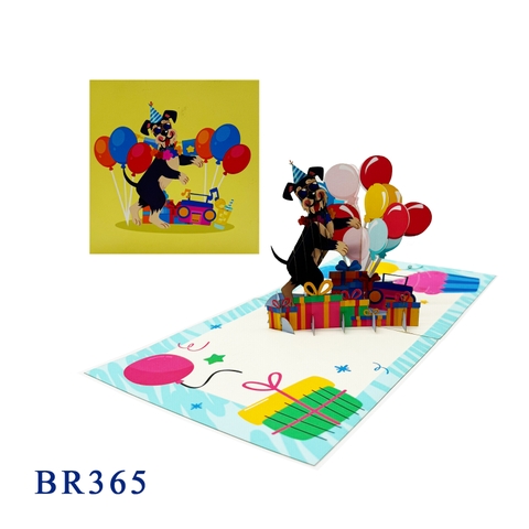 Happy Birthday Puppy Pop Up Card