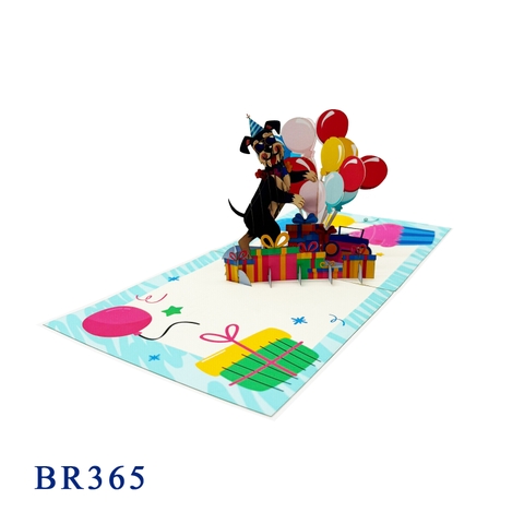 Happy Birthday Puppy Pop Up Card