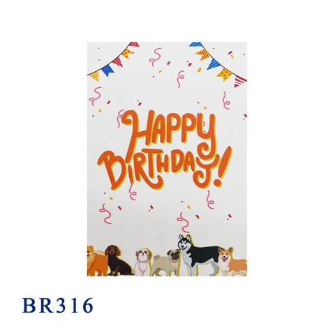 Happy Birthday Dogs Pop Up Card