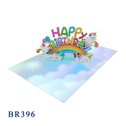 Happy Birthday Rainbow Pop Up Card
