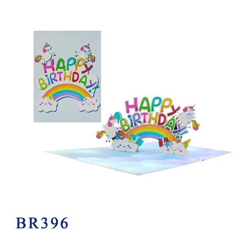 Happy Birthday Rainbow Pop Up Card