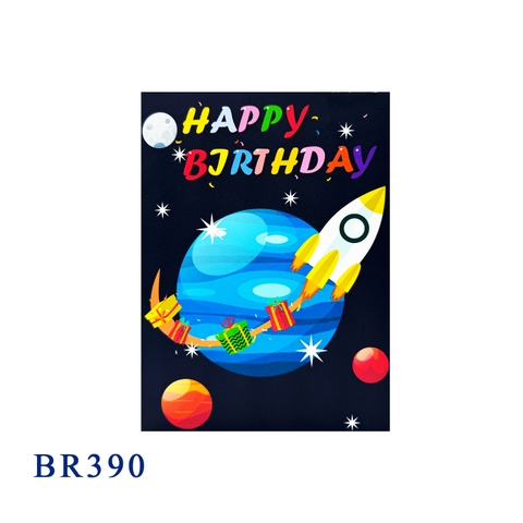 Happy Birthday Space Pop Up Card