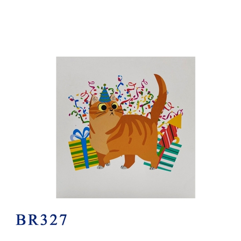 Happy Birthday Yellow Kitten Pop Up Card