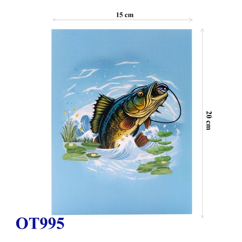 Mountain Fishing Pop-Up Card