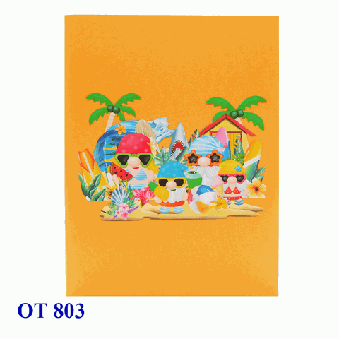 Happy Holiday Gnome Pop Up Card