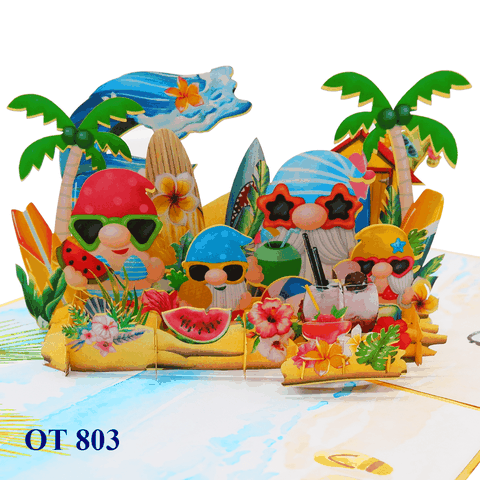 Happy Holiday Gnome Pop Up Card