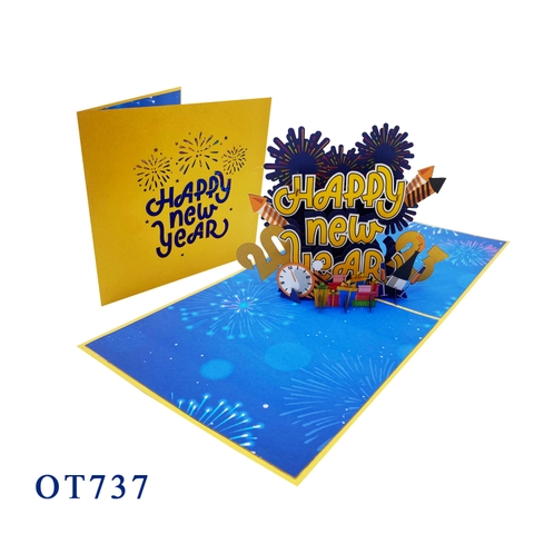 Happy New Year Pop Up Card