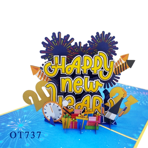 Happy New Year Pop Up Card