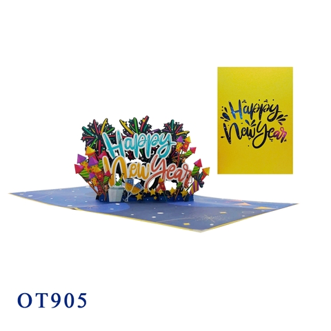 Happy New Year Pop Up Card