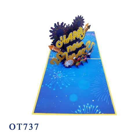 Happy New Year Pop Up Card