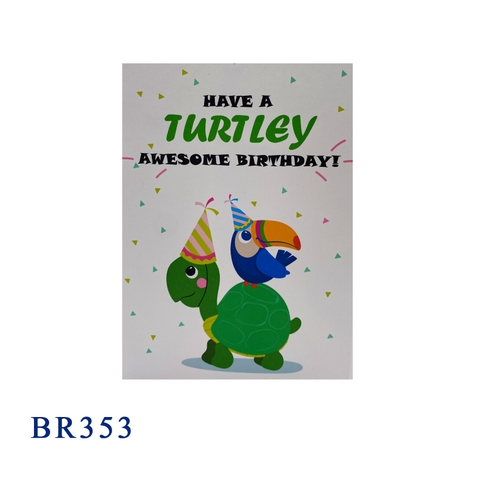 Happy Turtle Birthday Pop Up Card