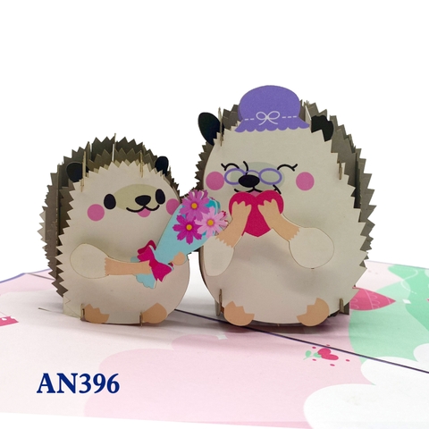 Hedgehogs Pop Up Card