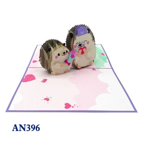 Hedgehogs Pop Up Card