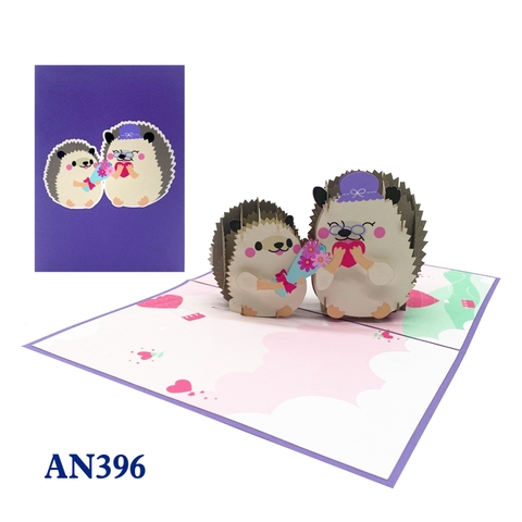 Hedgehogs Pop Up Card