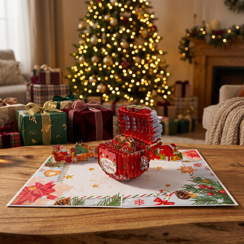 Santa Claus Pop-Up Card – Handmade 3D Christmas Greeting Card