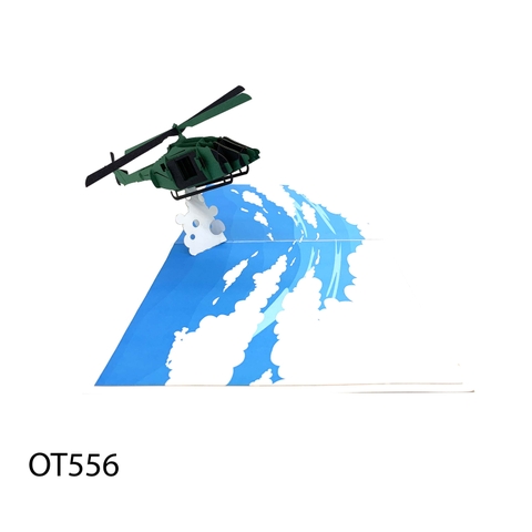 Helicopter Pop Up Card