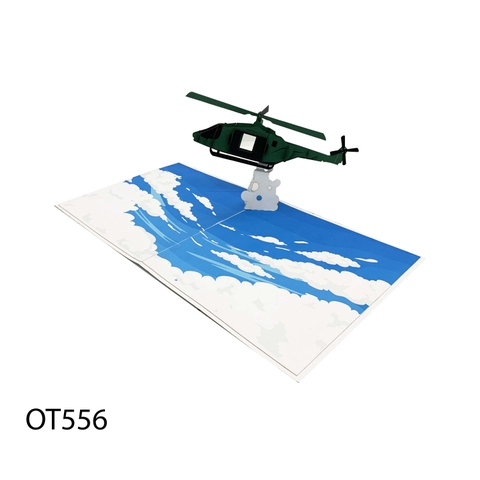 Helicopter Pop Up Card