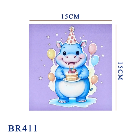 Hippo Birthday Pop-up Card