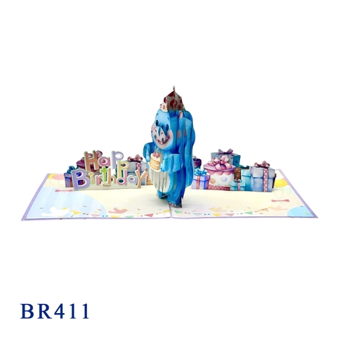 Hippo Birthday Pop-up Card