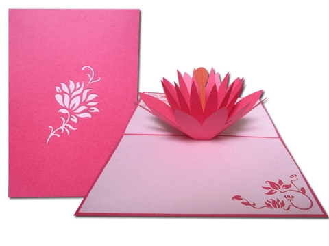 Water Lily Pop Up Card