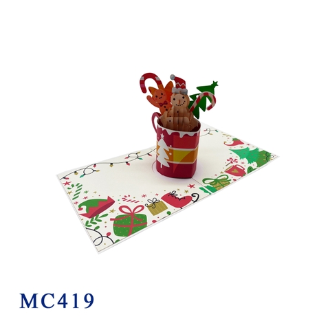 Hot Chocolate Cup Christmas Pop Up Card