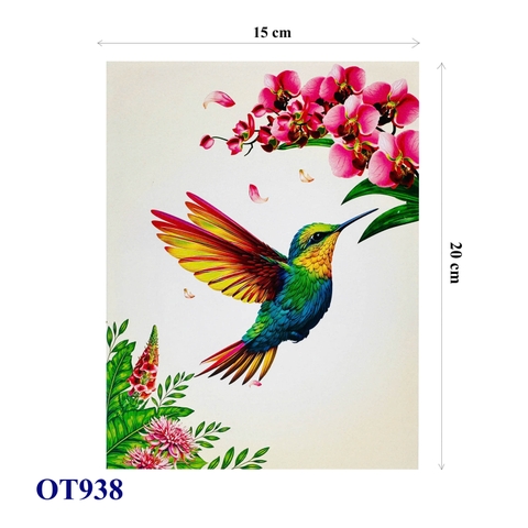 Hummingbird Orchids Pop Up Card