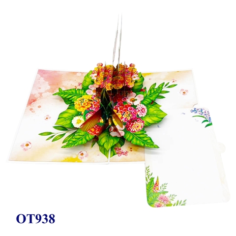 Hummingbird Orchids Pop Up Card