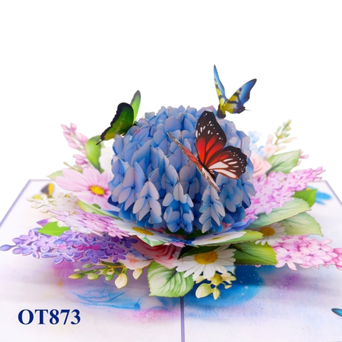 Hydrangea Pop Up Card