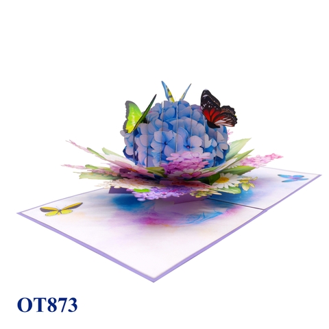 Hydrangea Pop Up Card