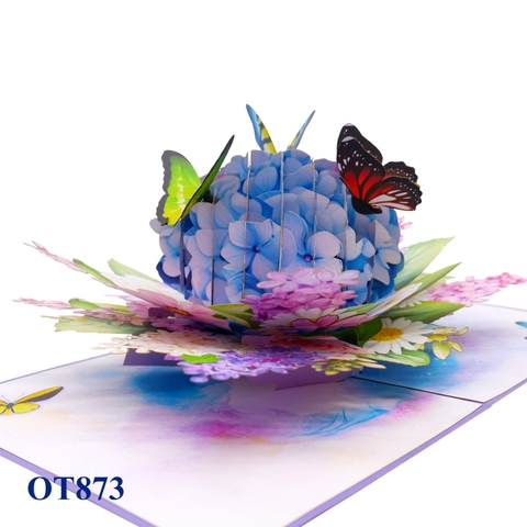 Hydrangea Pop Up Card