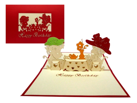 BR082 - BIRTHDAY FRIENDS POP UP 3D CARD