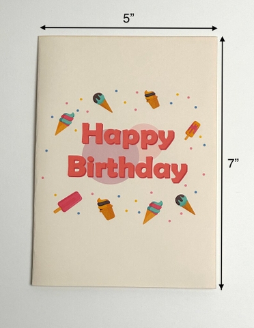 Happy Birthday Ice Cream Truck Pop Up Card