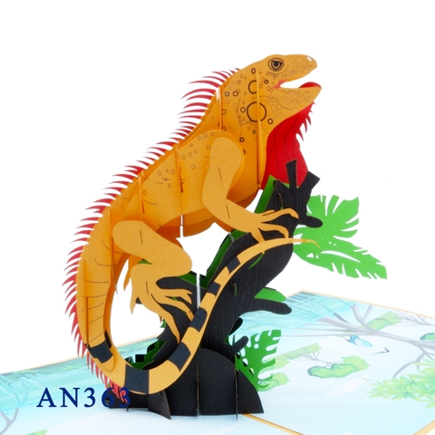 Iguana Pop Up Card