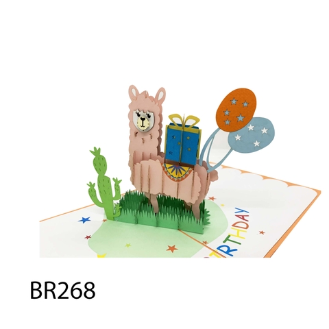 Llama Pop Up Card
