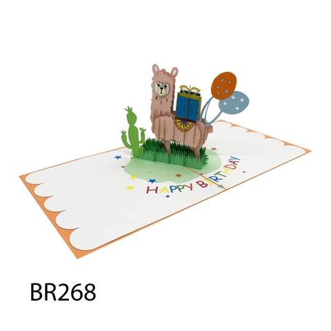 Llama Pop Up Card