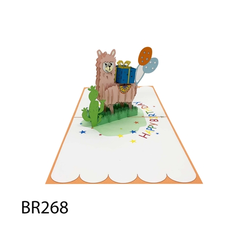 Llama Pop Up Card