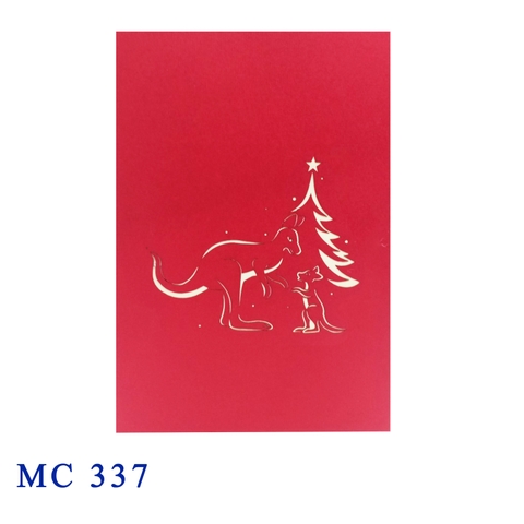 Kangaroo Noel Pop Up Card