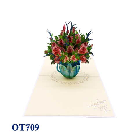 Kettle Flowers Pop Up Card