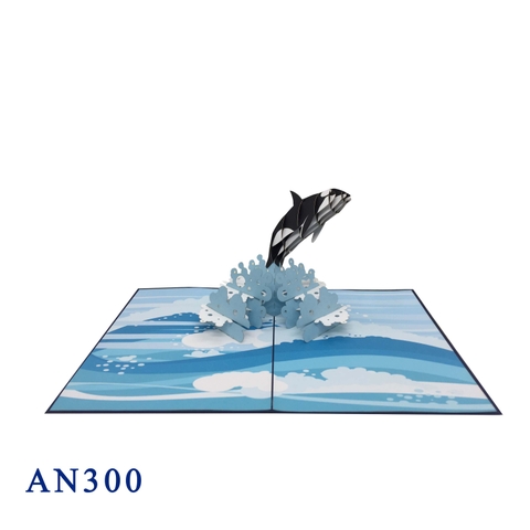 Killer Whale Pop Up Card