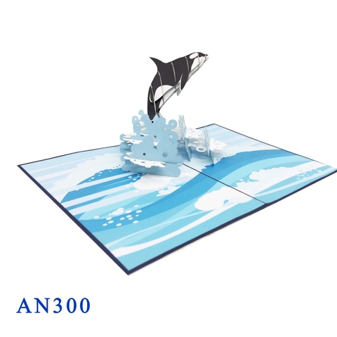 Killer Whale Pop Up Card