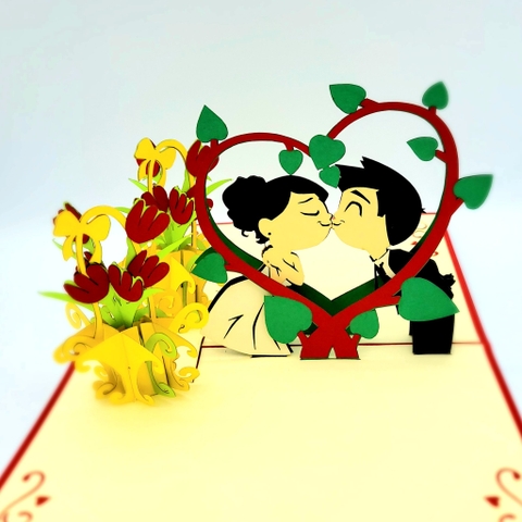 Adorable Wedding Pop Up Card